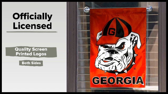 University Of Georgia Double Logo Garden Flag - 13"x18" Officially Licensed UGA Bulldogs