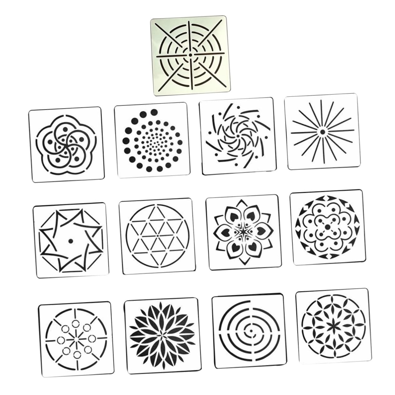 STOBOK 3sätze Mandala Dotting Malvorlagen Schablonen Set Teiliges Mandala Malerei Template Für Kreative Kunstprojekte Und Mehr Wiederverwendbare Schablonen Für Scrapbooking Und