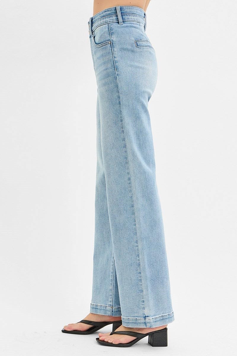 Risen Jeans - Ultra High Rise Wide Leg Jeans - (32.5" Extra Long Inseam) - RDP5919 - Includes Official Tag - Image 4