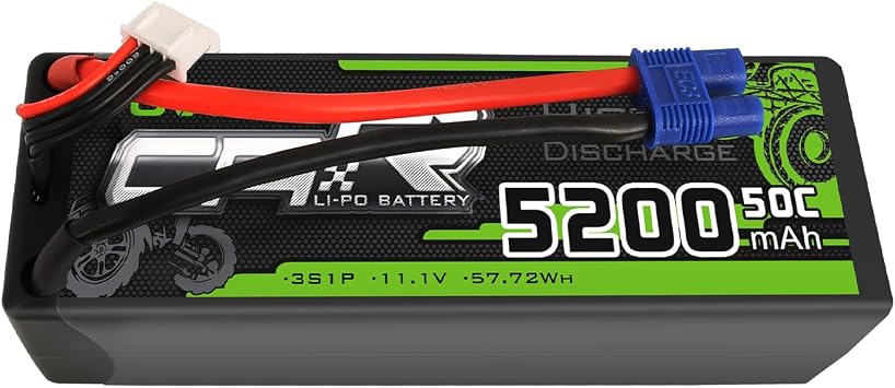 OVONIC 3S Lipo Battery 50C 5200mAh 11.1V Lipo Battery with EC3 Connector for 1/8 1/10 RC Car Truck Boat Vehicles