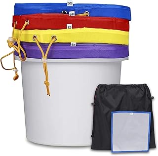 Bubble Bags 5 Gallon,4 PCS Bubble Bag Kit,Bubble Hash Bags,Herbal Ice Essence Extraction Bubble Hash Kit with 25 Micron Pressing Screen and Storage Bag