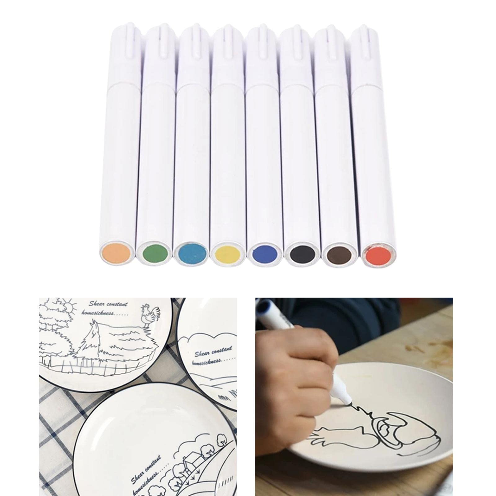 Unterglasur-Marker-Stifte-Set, farbige Stifte, Keramik-Marker, DIY-Projekte