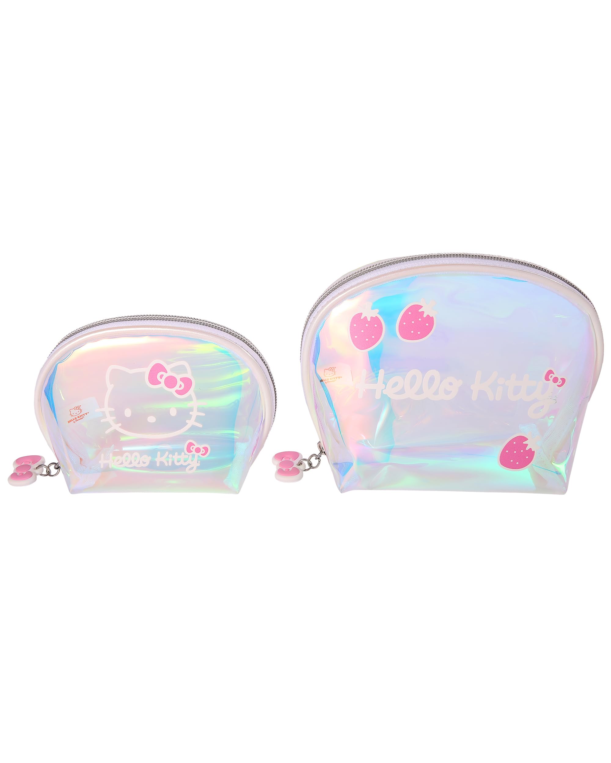 Hello Kitty Beauty case con licenza ufficiale, grande e piccola, trasparente | Borse da viaggio, graziose borse per il trucco, regali Sanrio