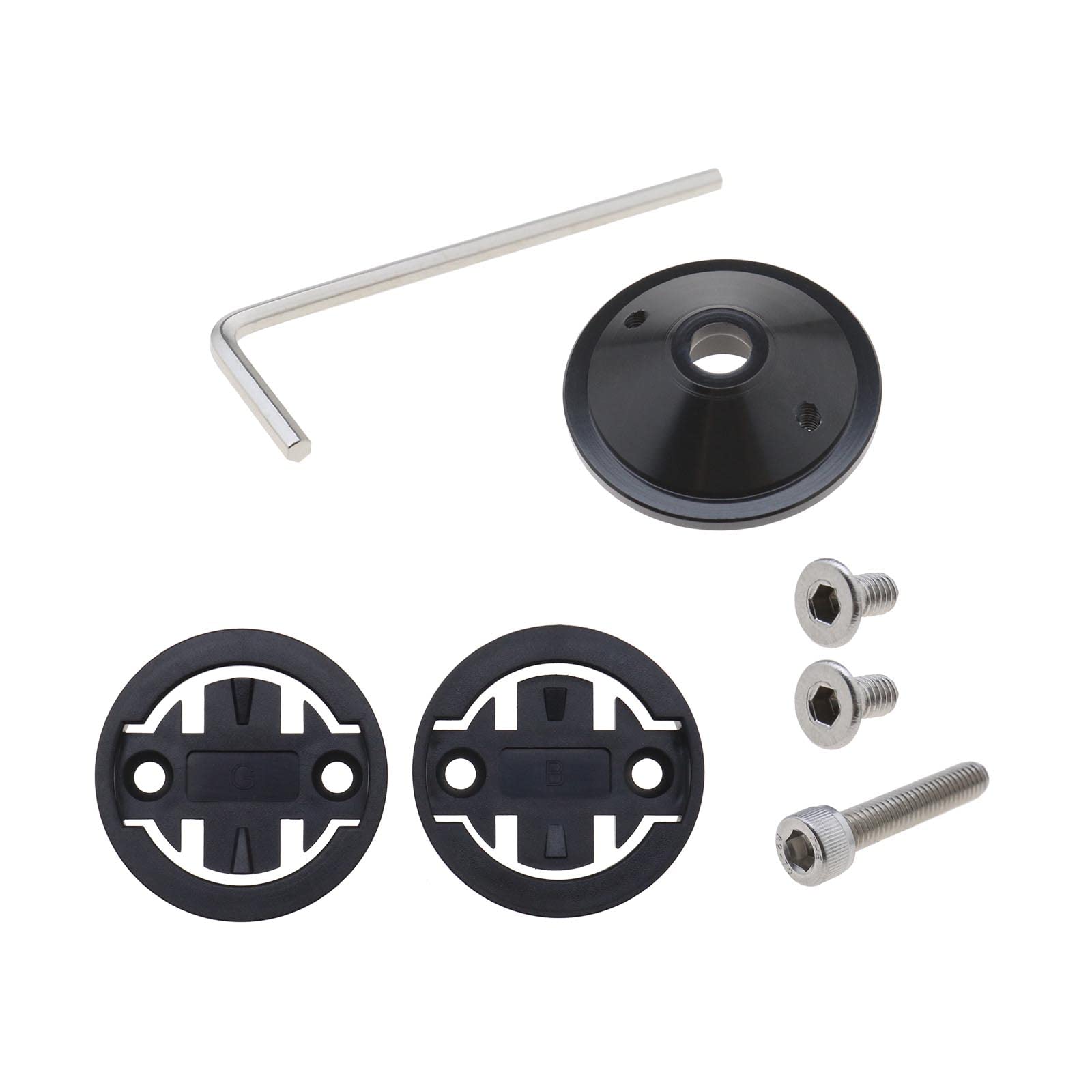 VGOL Bicycle Stem Mount Top Cap Computer Mount Holder Adapter Kit, 2 Types Compatible with Garmin Edge 1000 820 810 Compatible with Bryton Rider R530 R330 Black