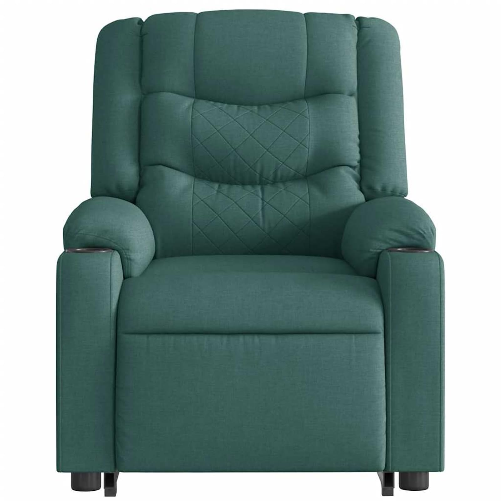 Homgoday Poltrona Massaggiante Alzapersona Manuale Verde Scuro Tessuto 77x93x99 cm 6 Punti Massaggio