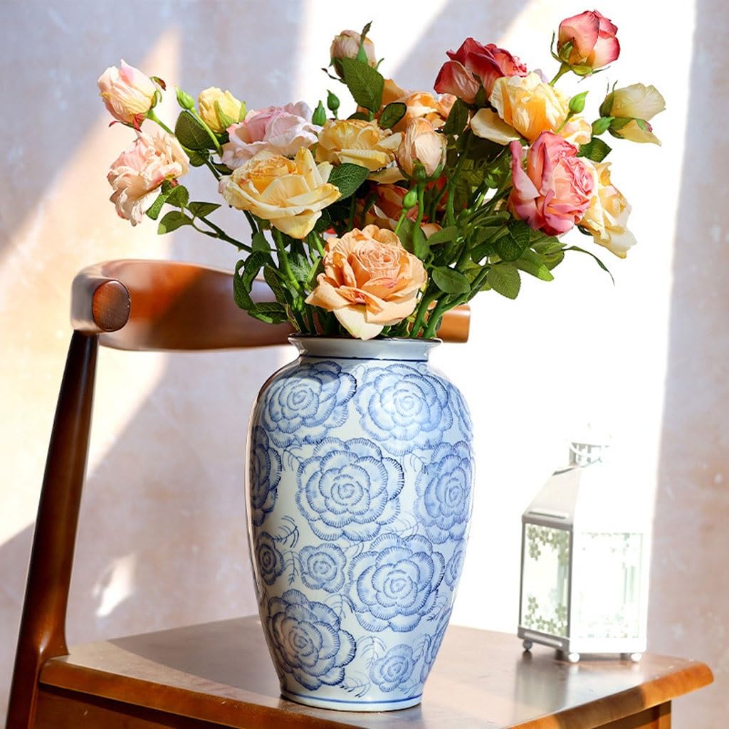 Vasen Wohndeko Wohnzimmer-Blumengefäß, Keramik-Blumenarrangement-Vase, Heimeingang, Tischdekoration