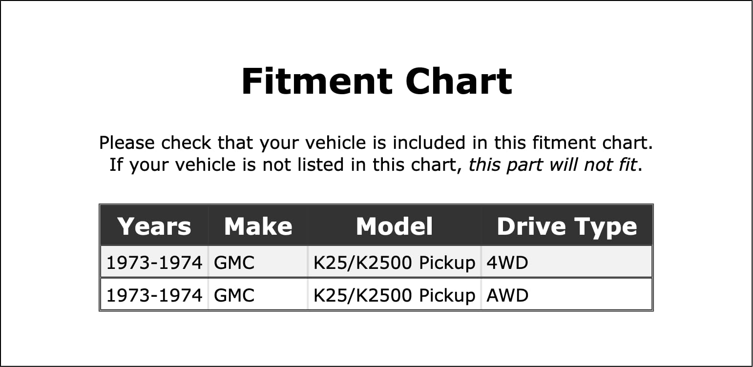 Locking Hub Service Kit Compatible With GMC K25/K2500 Pickup 1973 1974 PC-396136