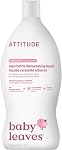 ATTITUDE Baby Bottle & Dish Soap Refill, EWG Verified Bottle Cleaner, Fragrance Free & Dye Free, Removes Milk Residue & Grease, Vegan, Unscented, 2 Liters