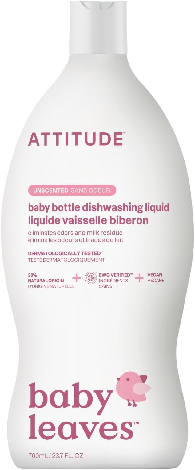 Attitude Baby Bottle & dishwashing liquid - Natural - Fragrance Free - 700ml