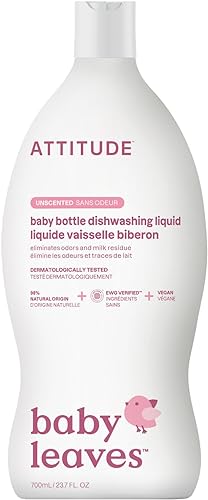 Miniatura 8 de ATTITUDE Natural Baby Bottle & Lavavajillas Líquido, Néctar de pera, 23.7 Fl Oz