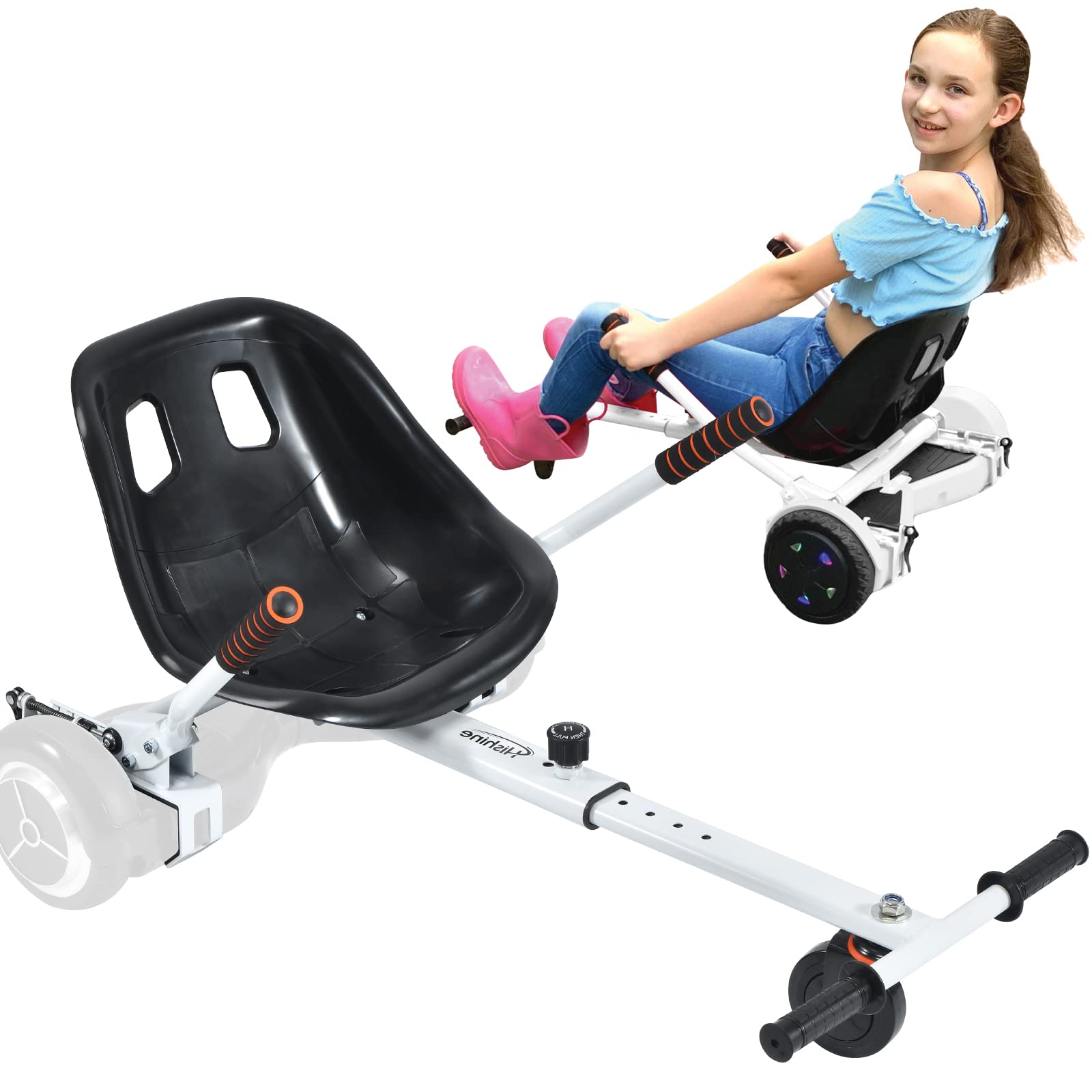 HishineHoverboard Seat Attachment for 6.5" - 10" Hover Boards, Hover Board Go Kart Conversion Kit, Accessory for Self Balancing Scooters