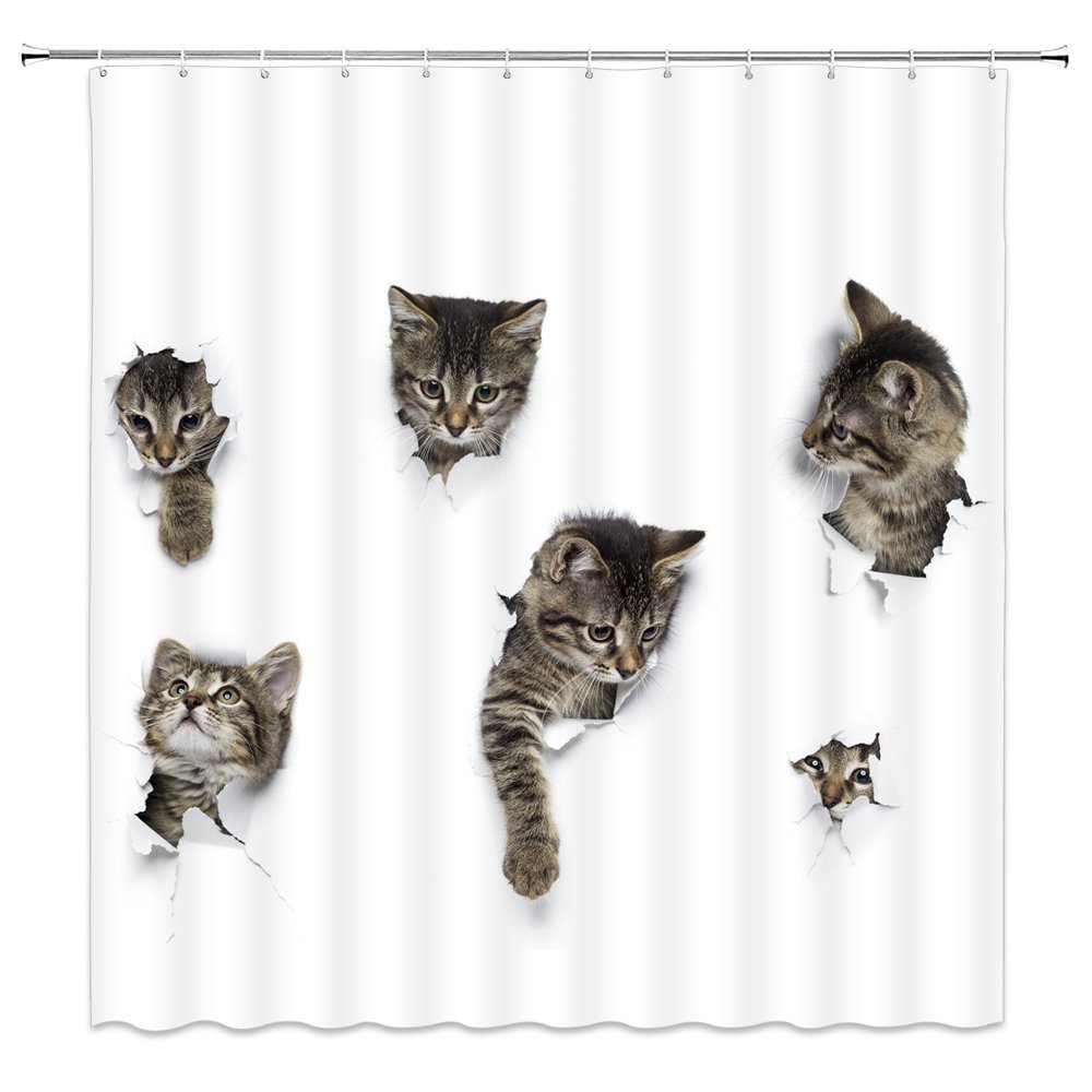 Cat Shower Curtains Curtains & Drapes 2023