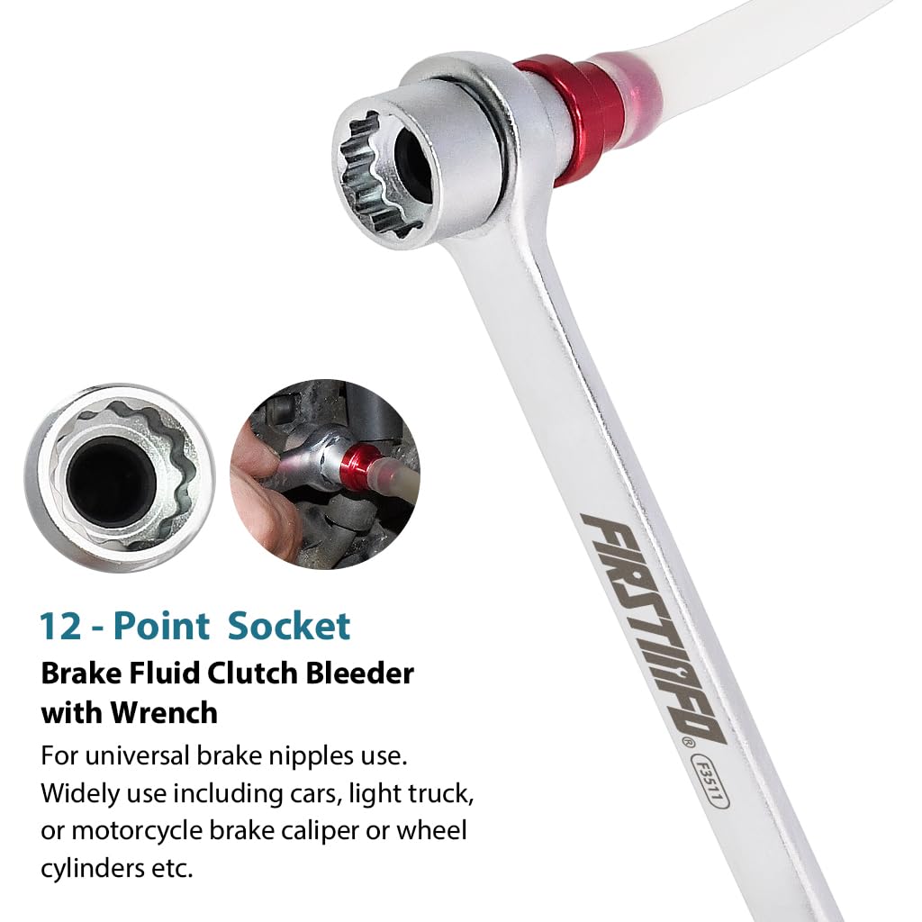 Chiave Per Spurgo Freni 11mm Con Tubo - FIRSTINFO F3511 Per Auto E Moto - Foto 2