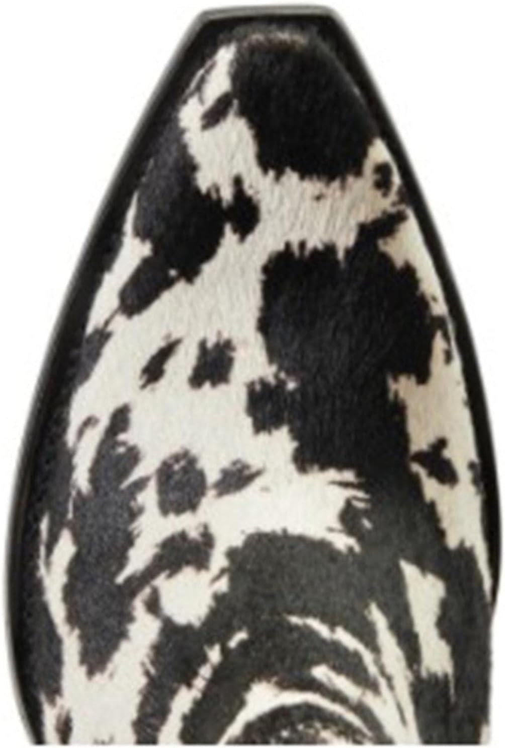 BMVY9 Womens Dixon Haircalf Western Boot Black And White Hair On 5.5 - Image 4