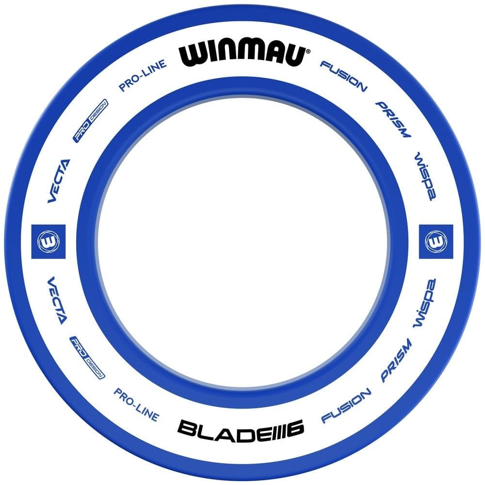 WINMAU Pro Line 2.0 Dart Board Surround Ring - Blue & White - Durable Backboard Wall Protector for Dartboards - Professional Darts Accessories