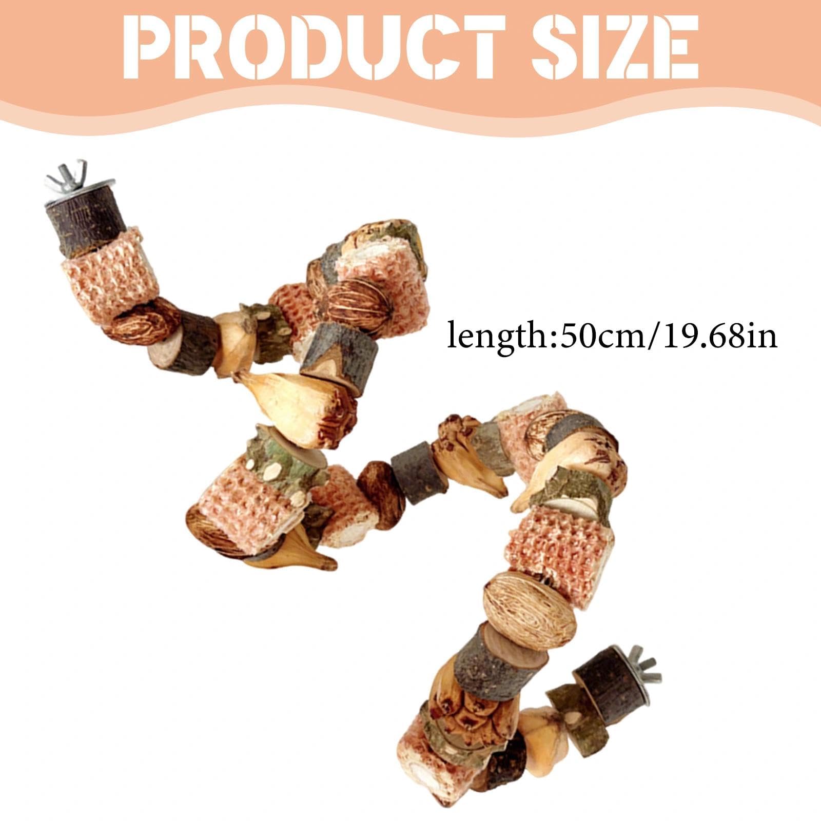 50 CM Perchoir Perroquet Jouet Perroquet Perchoir Oiseaux Jouets à Mâcher à Suspendre Perchoirs Perruches pour Perruches Inséparables Pinsons et Autres Petits Animaux de Compagnie
