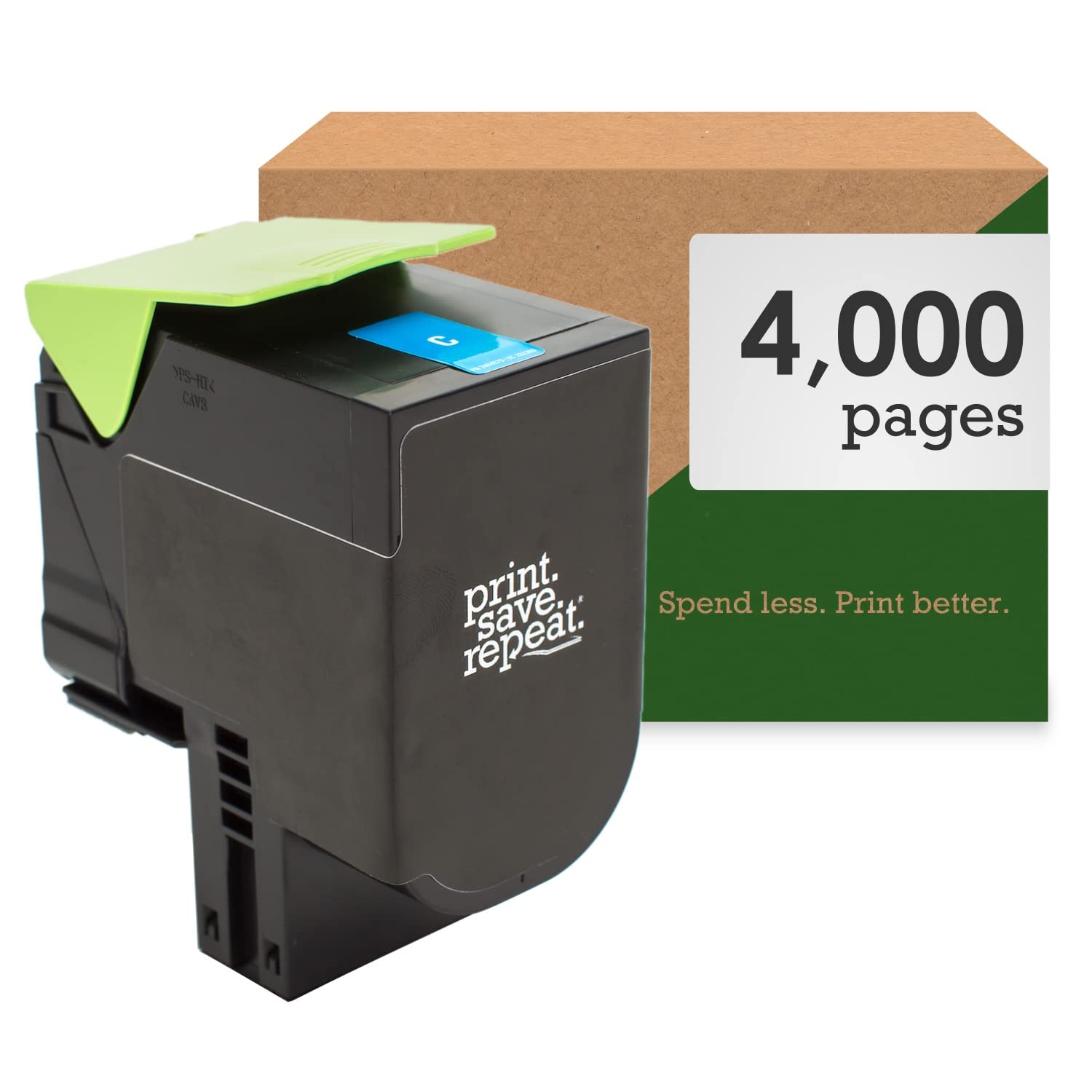 Print.Save.Repeat. Lexmark 701XC Cyan Extra High Yield Remanufactured Toner Cartridge for CS510 Laser Printer [4,000 Pages]