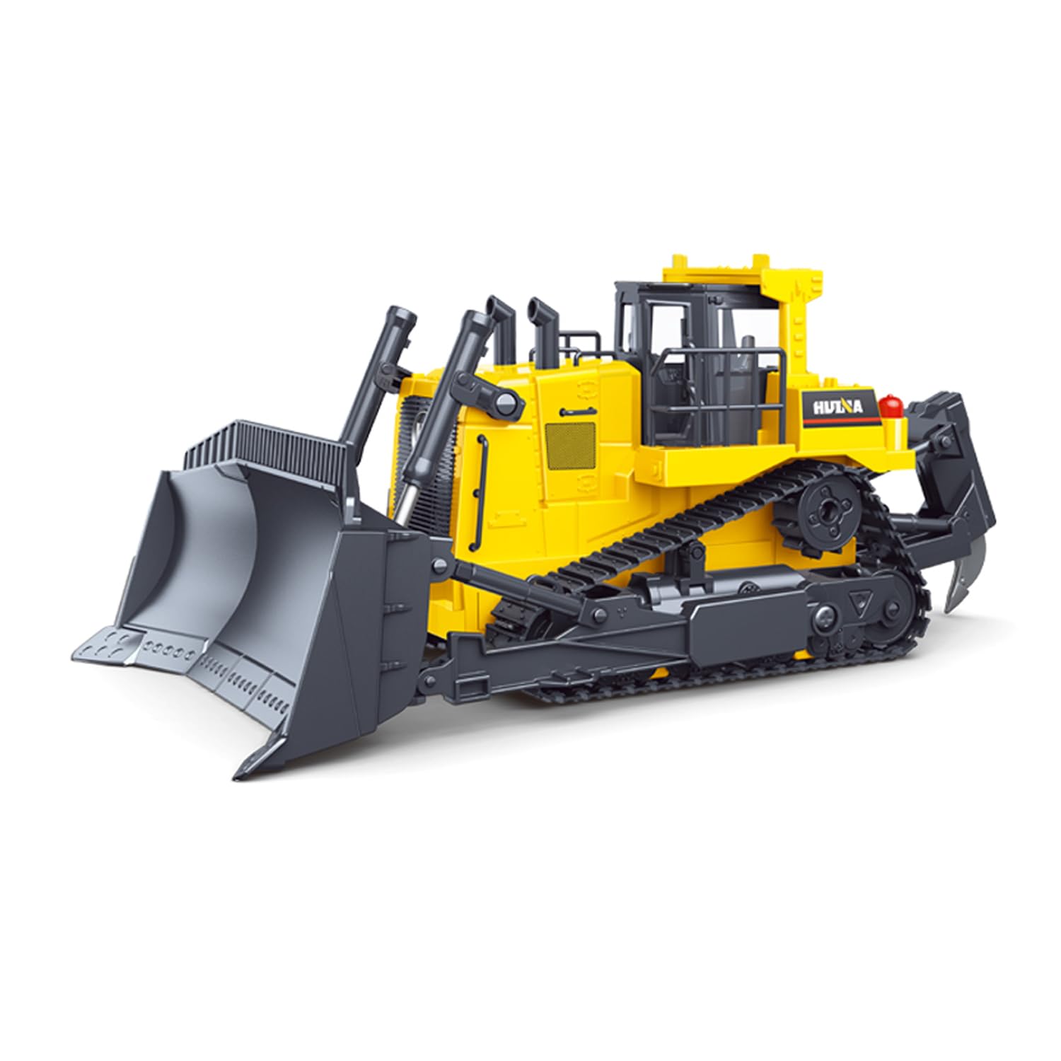 HUINA 1/16 Elettrico Telecomando Bulldozer 1554 RC Apripista Modello Finito Metallo Ripper Luce Effetto Batteria Pronto a funzionare