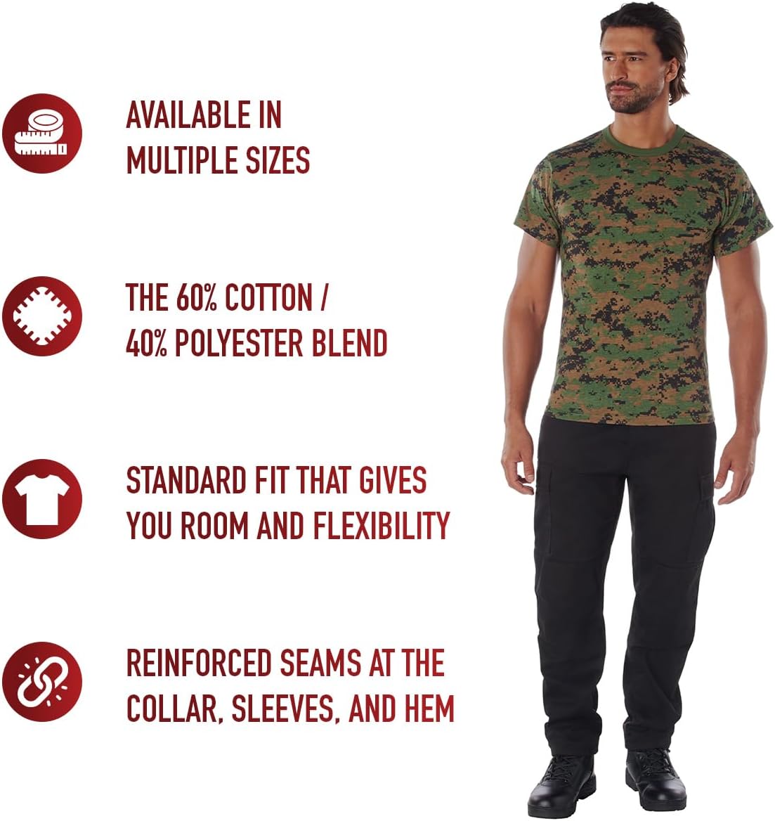 Rothco T-Shirt/Woodland Digital Camo 2X