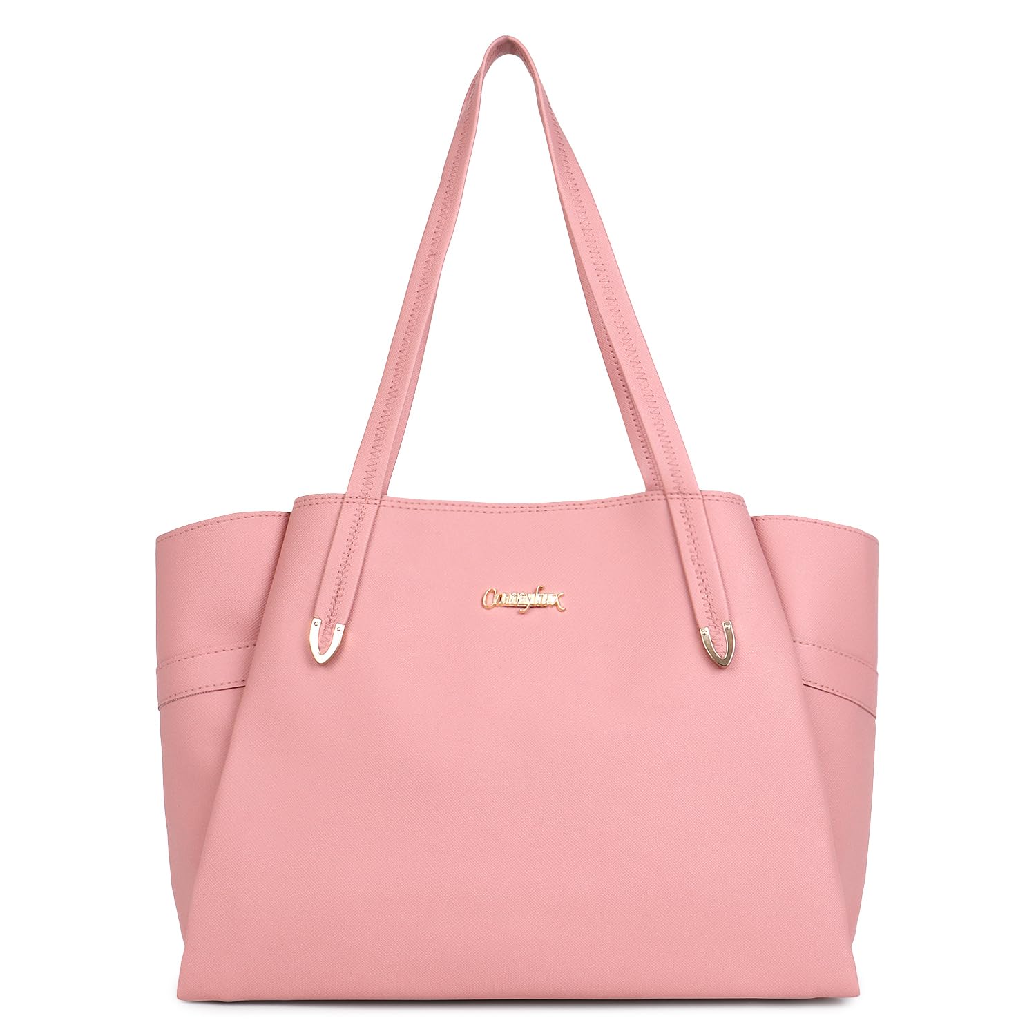 Carrylux Solid Structure Spacious Tote Handbags for Women (Pink) (B0CXM3J7Q5) Amazon Price History, Amazon Price Tracker