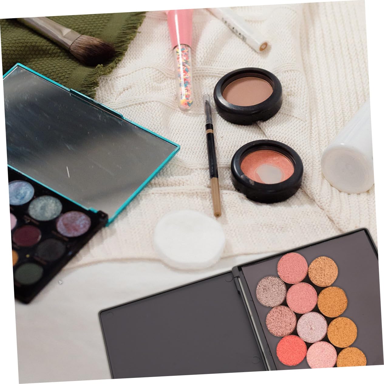 Homoyoyo Palette di Ombretti Vuote Magnetiche 2 Pezzi 23x15 Cm Contenitore per Ombretti Fai da Te Portatile per Trucco Quotidiano e Viaggi