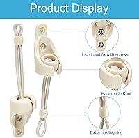 Vista 2 de Kit elástico de 3 piezas, reemplazo general de puerta enrollable para exteriores/puerta de persiana enrollable interior (beige)