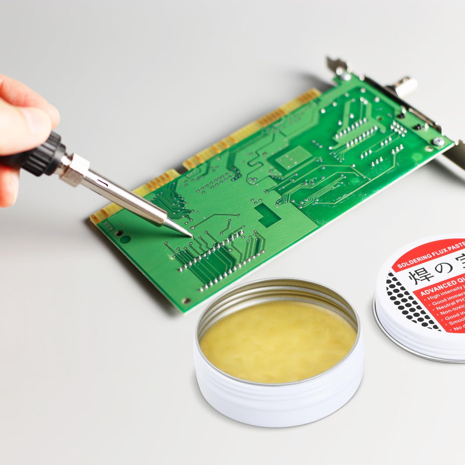 50 g Pasta Saldature, Flusso di Saldatura, 2 Pezzi Flusso Di Pasta, Pasta Per Saldatura a Stagno, Senza Piombo Flussi per Pasta Saldante, Strumento di Riparazione Professionale per Meccanico