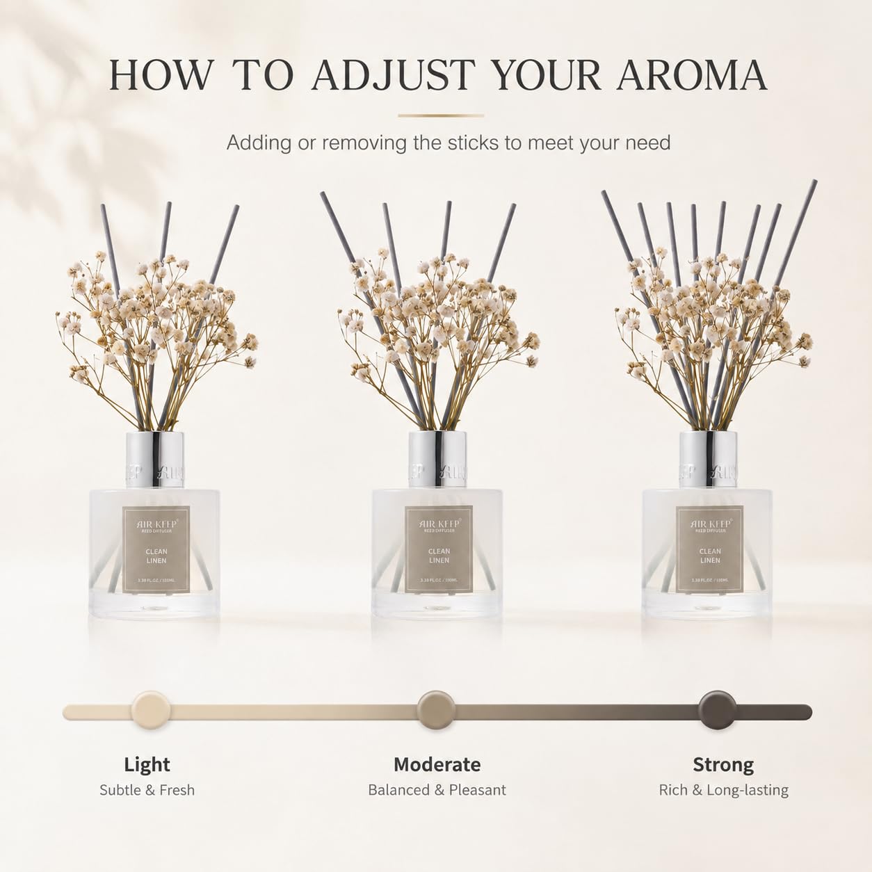 3.38 fl oz Reed Diffuser Set with 8 Reed Sticks Y438