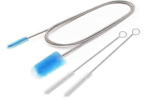 Lily Tube Drainage Brushes, Spring Cleaning Pipe Double Head Flexible Hose, Debris Cleaning