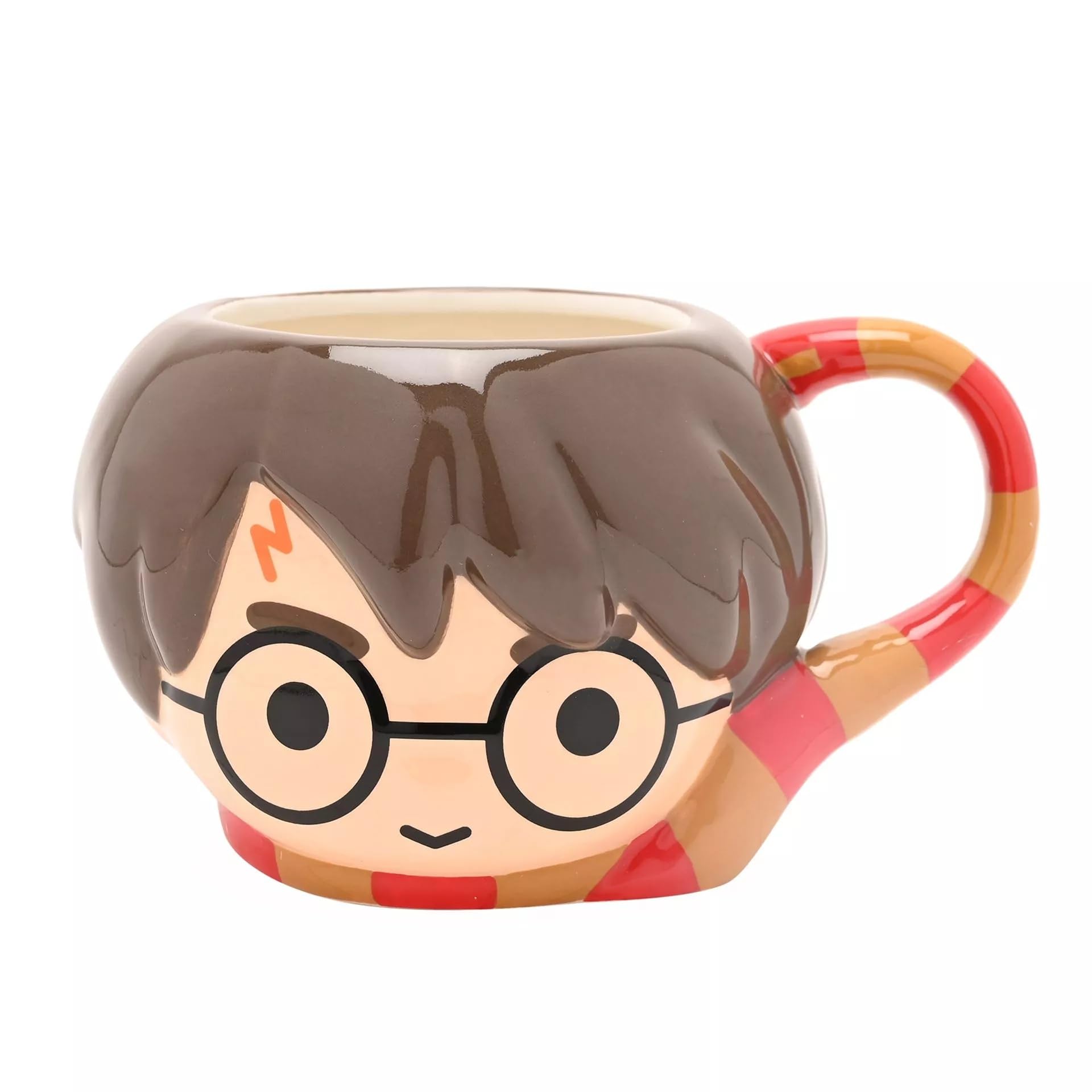 Harry Potter 'Back to Hogwart' kubek 3D, wzór postaci z okularami i blizną na błyskawice, ceramiczny, kolorowy uchwyt Gryffindor, 300 ml