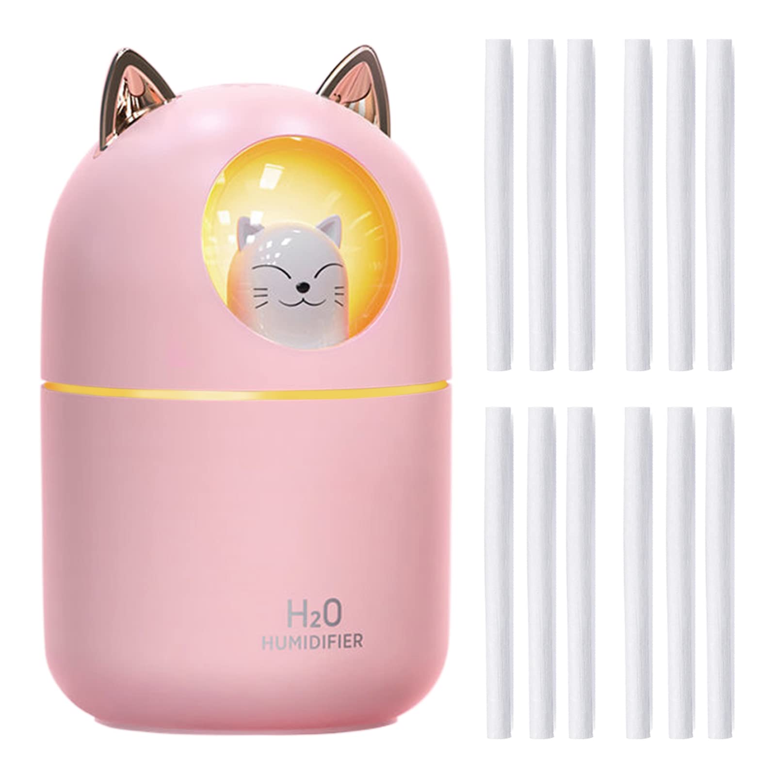 Amazon.com: Small Humidifier Cute Portable Cool Mist Humidifier with 12 ...