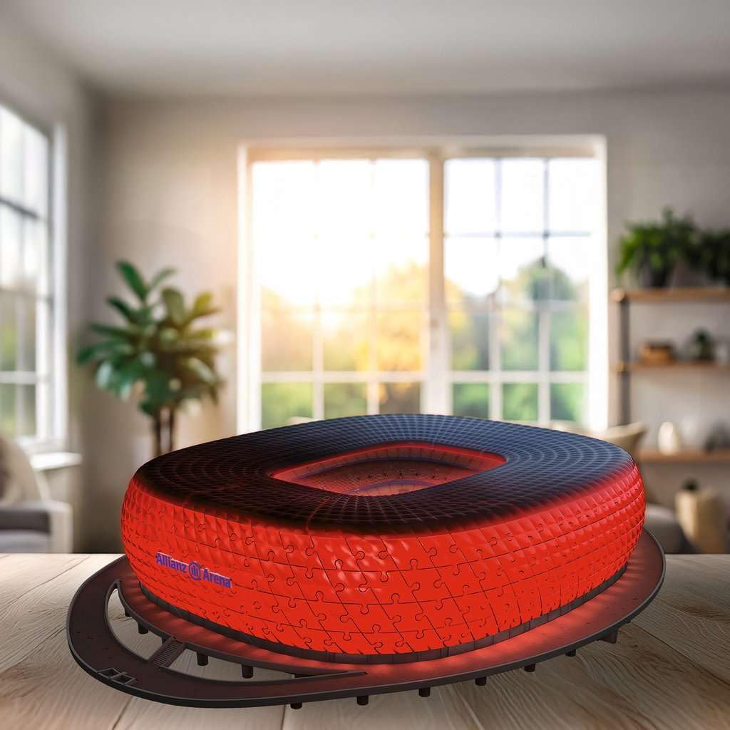 3D Puzzle Iconics: Allianz Arena - mit Licht: Eine wahre Ikone im 3D Puzzle Modellformat