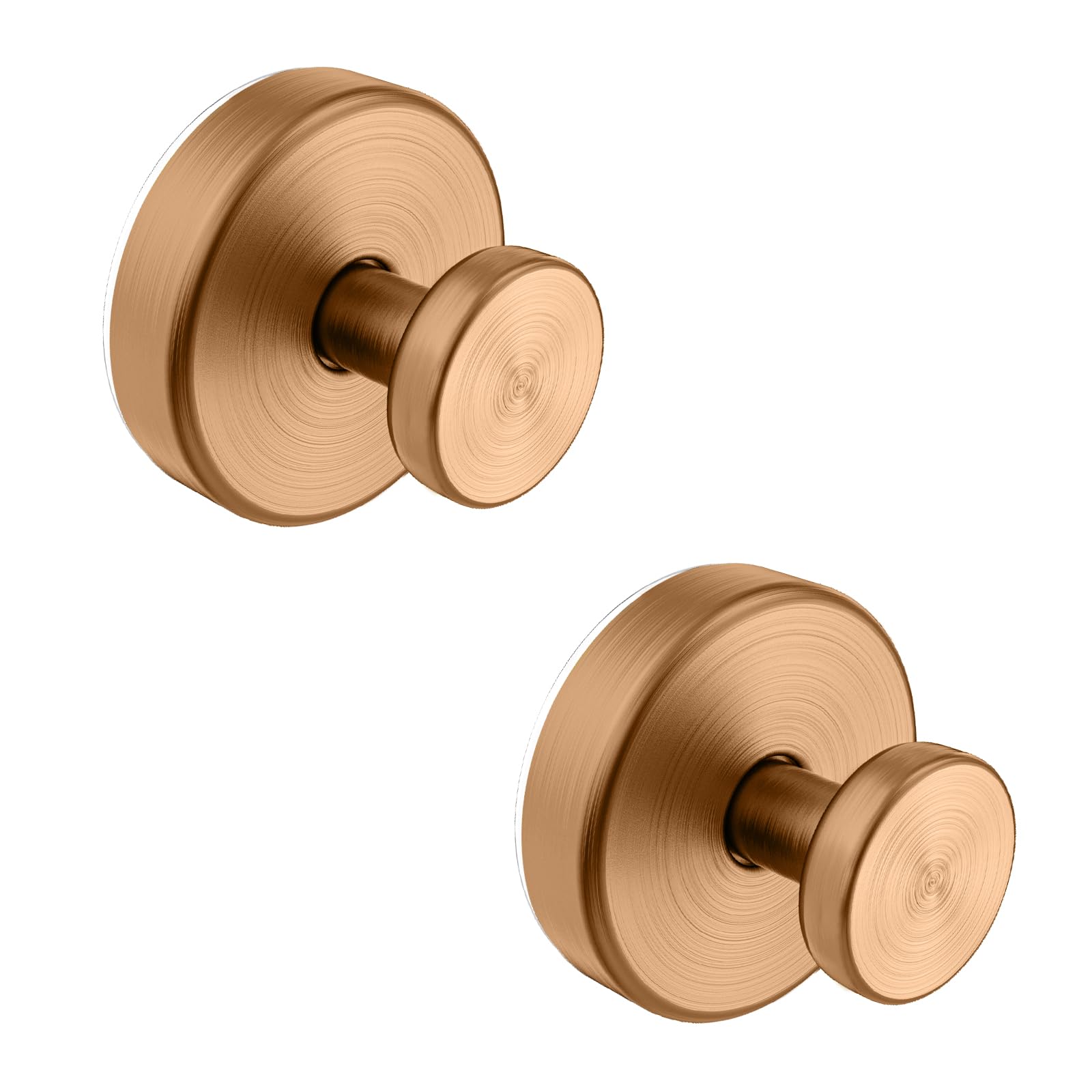 Bntuk Suction Cup Hooks for Shower, Removable Towel Hooks for Bathroom Window Glass Door Wall, Bath Robe Looafh Wreath Hook for Hanging - 2 Pack, Champagne Bronze