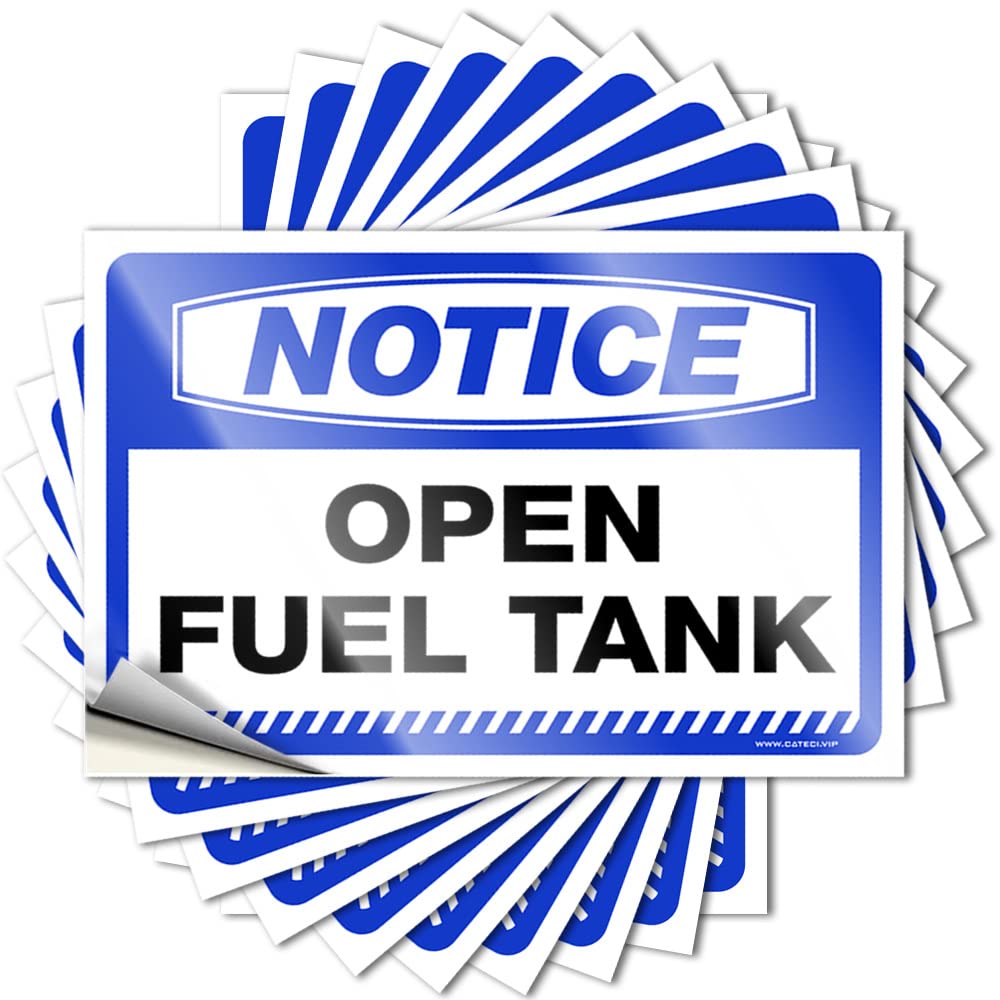 Lettering Sticker Stuff Absorbing Spring Laptop Notice Open Fuel Tank - Scratch Resistant Stickers(8X12CM)