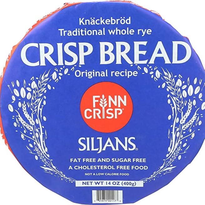 Siljans Knackebrod (Crispbread) - Traditional Whole Rye, 14oz (Pack of 3)