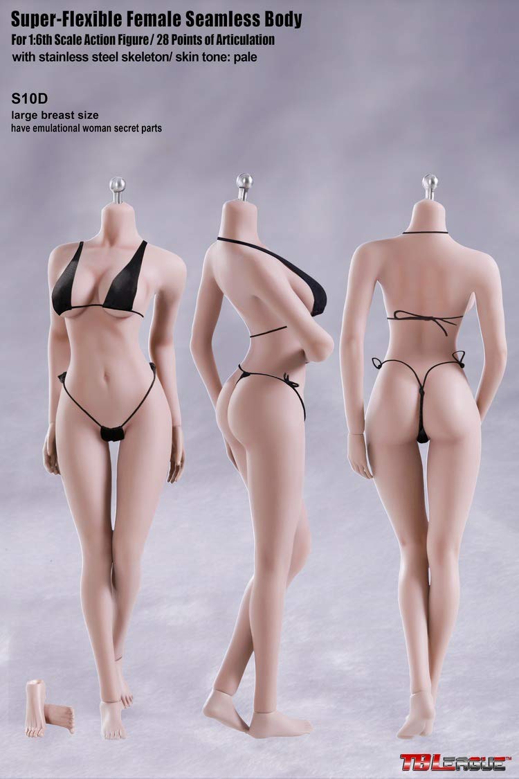 TBLeague 1/6スケール 超柔軟性シームレス女性素体 ペールスキン バストサイズL(S10D) [アダルト]