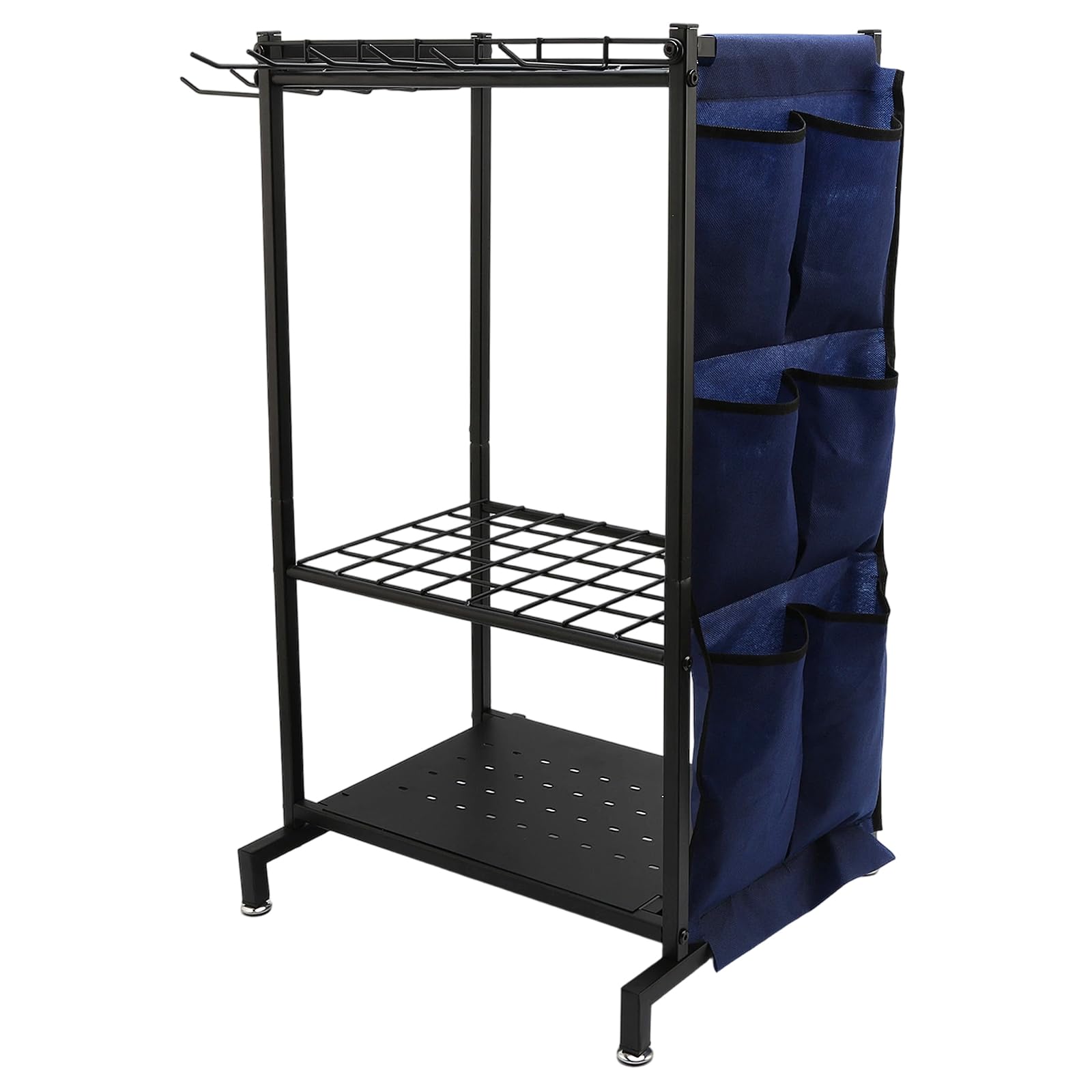Garden Tool Storage Rack Heavy Duty Garden Tool Organiser with Side Pockets