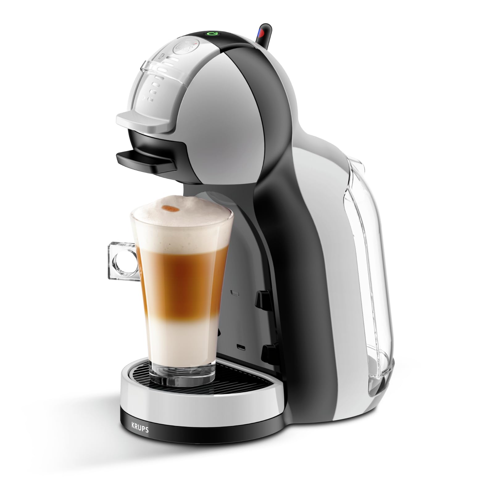 Krups Nescafé Dolce Gusto MiniMe, Cafetera automática de cápsulas, 15 bares de presión, Capacidad de 0,8 L, Compacta, Detención automática, Negra, KP123BAS