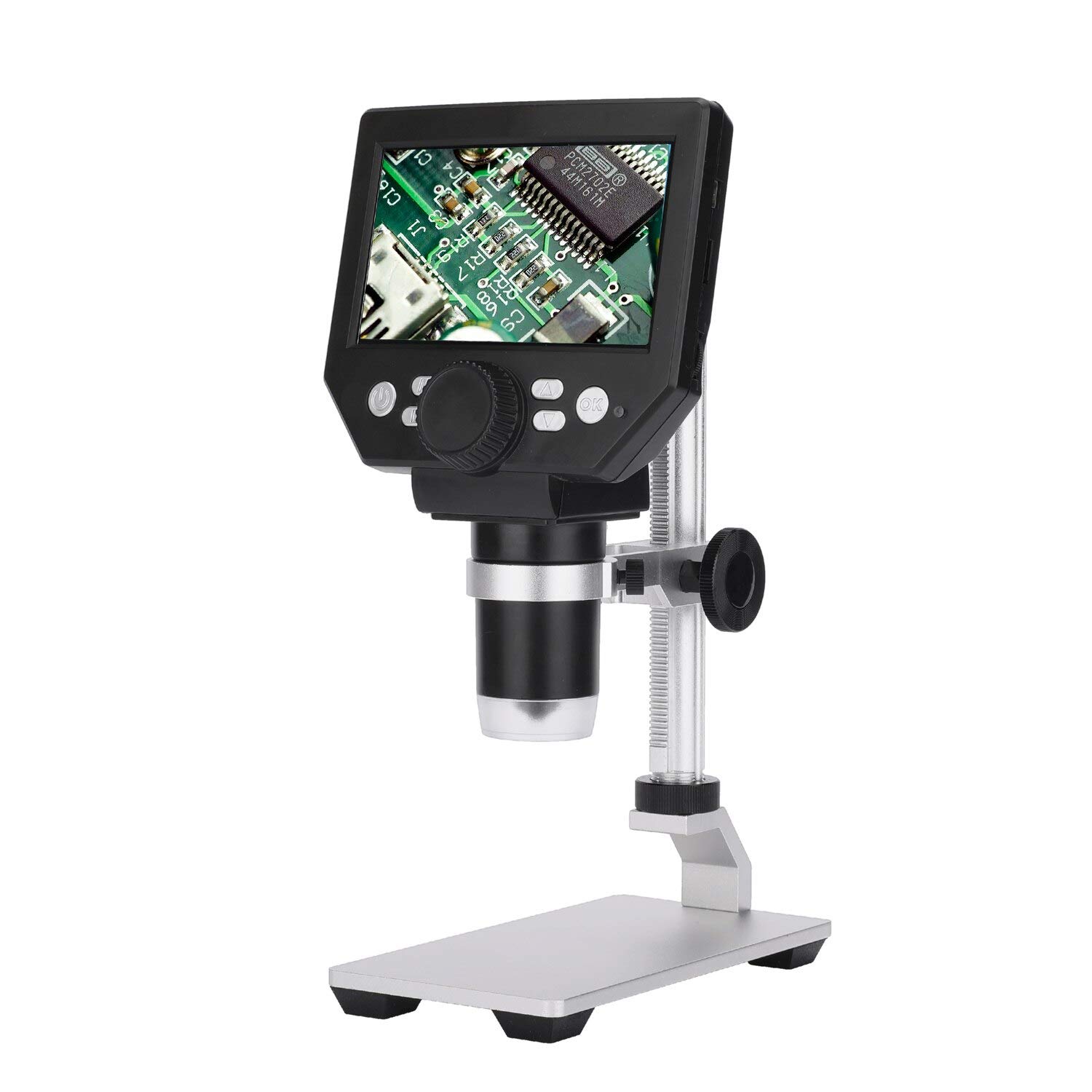 G1000 1000X 2.0 Mp cyfrowy mikroskop elektroniczny USB 4,3" duża podstawa wyświetlacz LCD 8Mp 1-1000X Lupa ze wzmocnieniem ciągłym