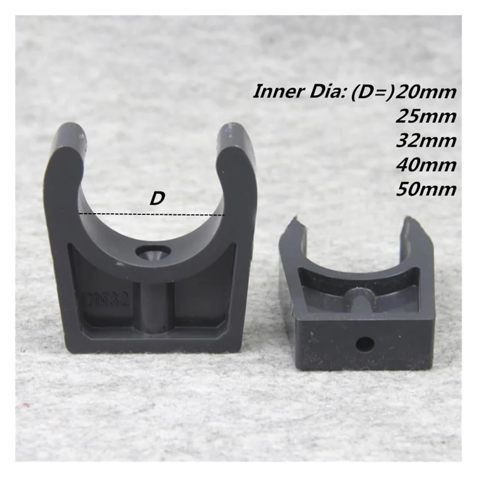 Plastikowe klipsy do węży Zacisk rurowy PVC, złączki do mikronawadniania ogrodowego, stałe, stałe, typu U, zaciski do rur wodnych, łączniki rurowe 1 szt.(INNER DIAMETER-110)