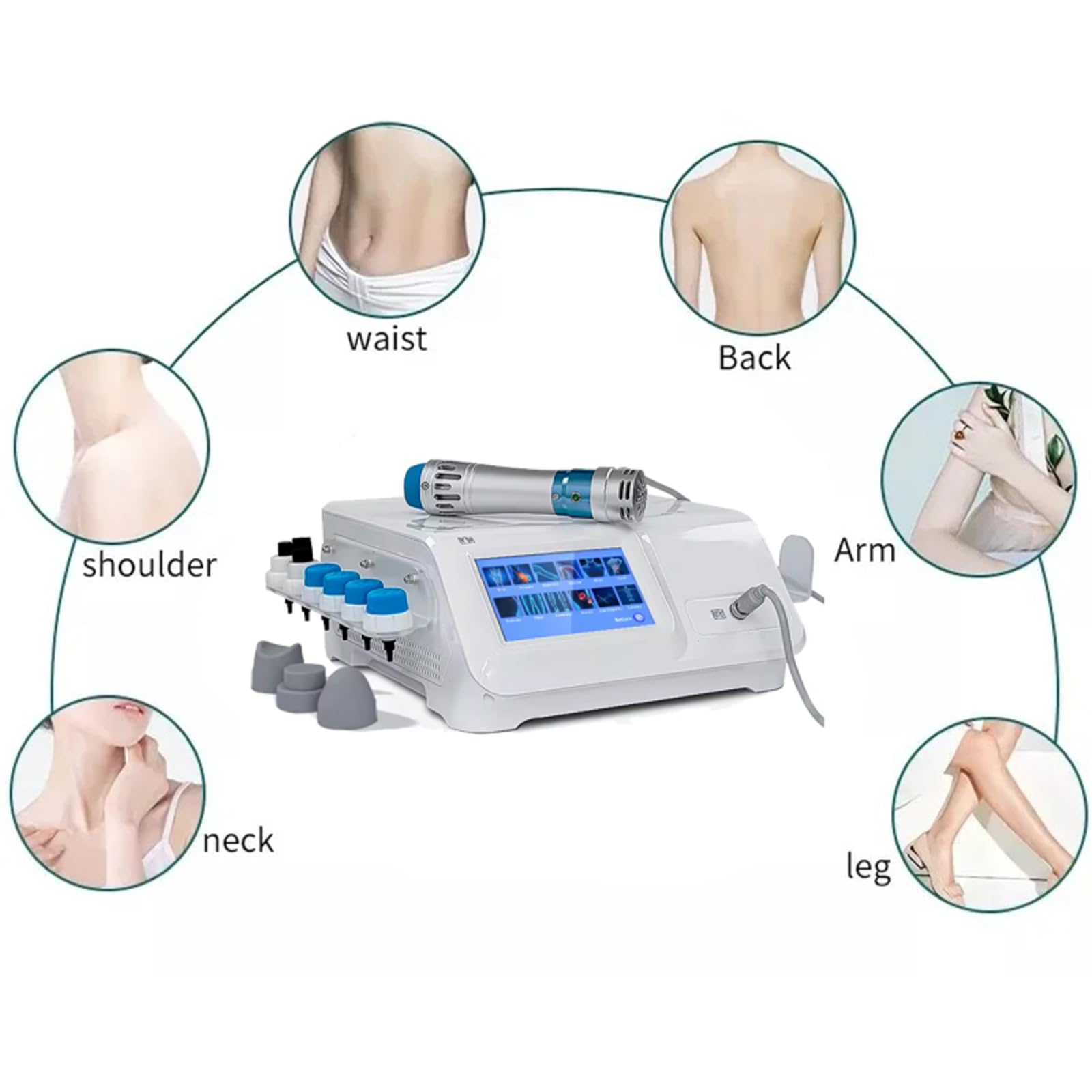 Instrumento de Fisioterapia de Ondas de Choque,Masajeador para aliviar el Dolor,dispositivo de terapia de ondas de choque extracorpórea muscular tejido profundo alivio crónico del dolor