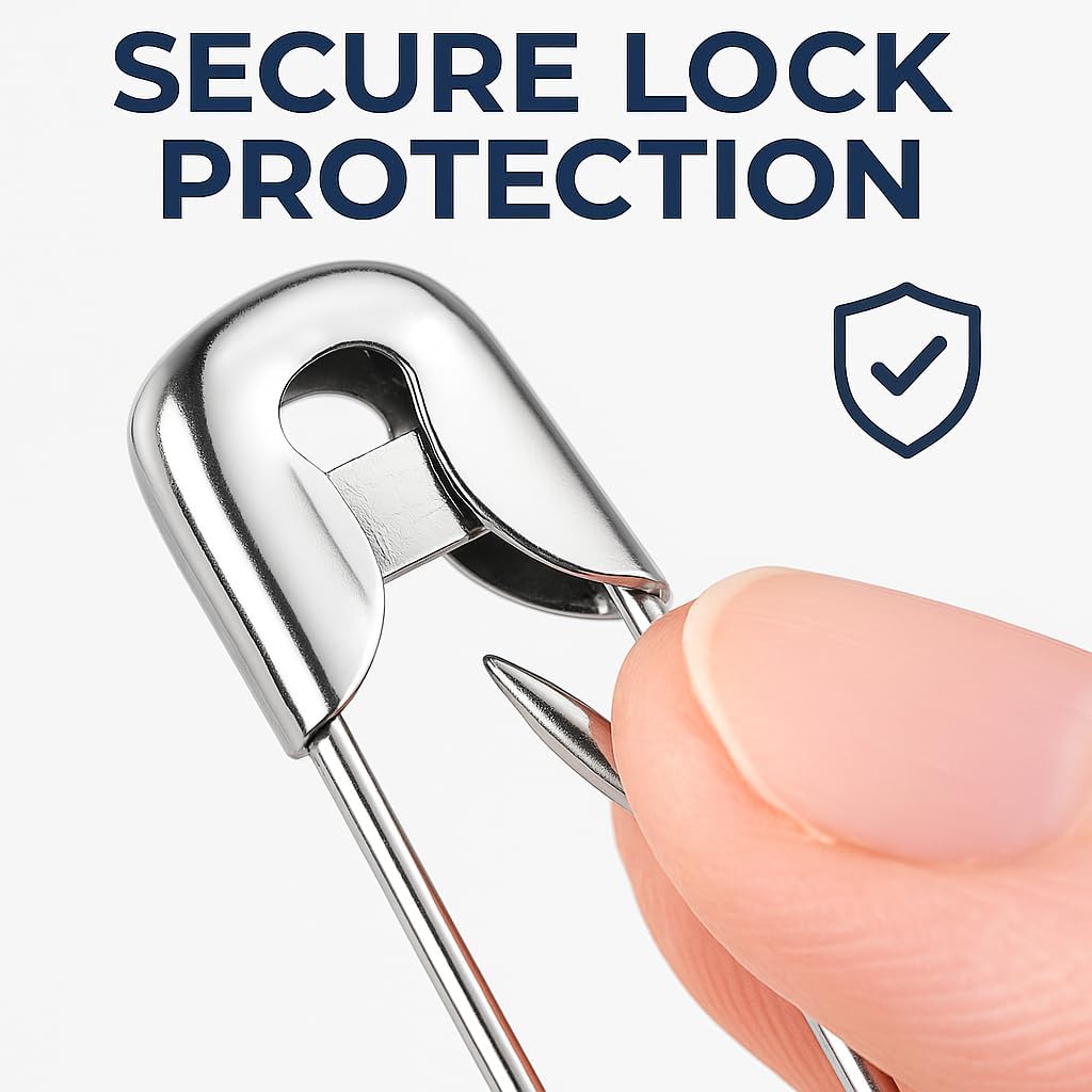 Secure Lock Protection Feature of Mr. Pen Safety Pins