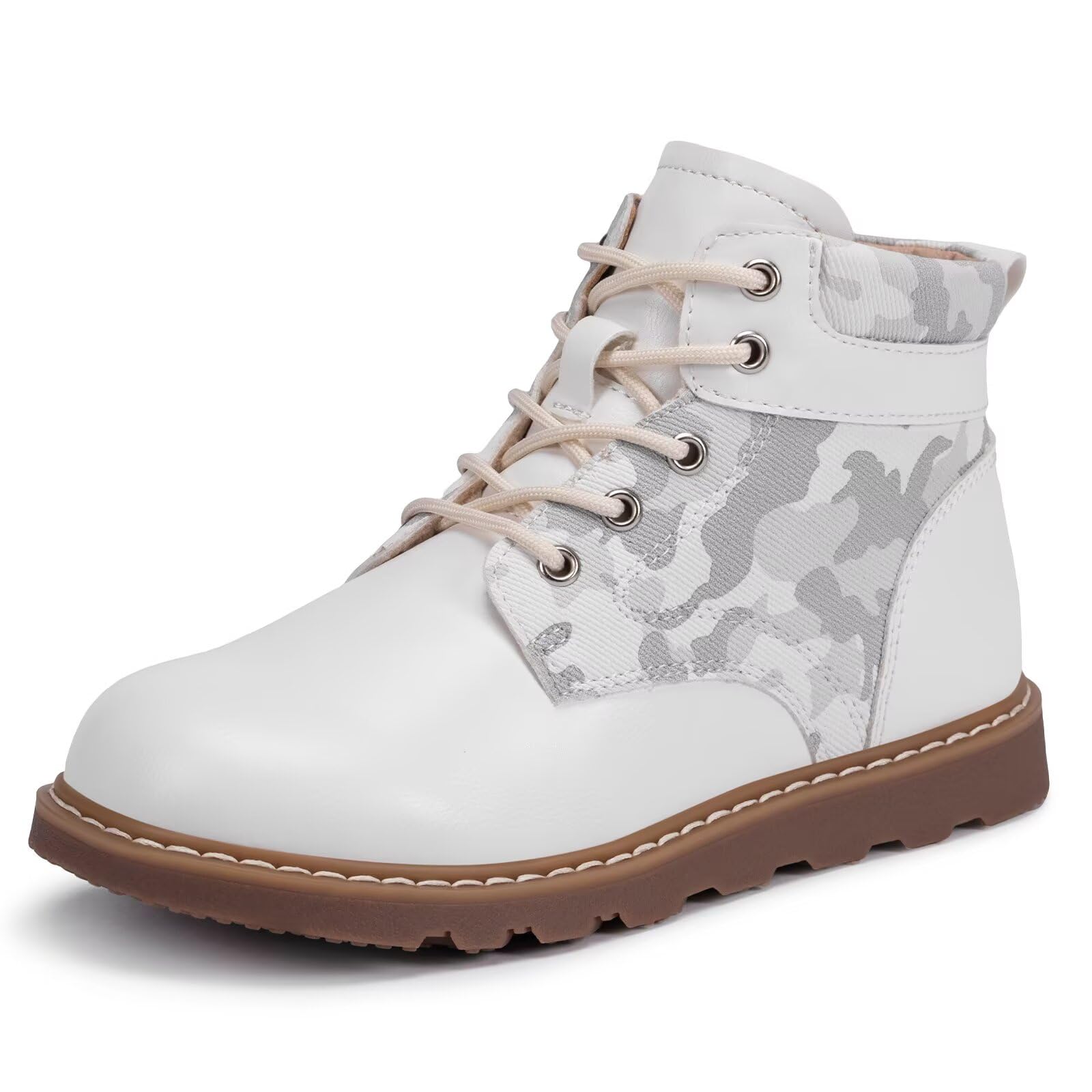 Frank Mully Outdoor-Stiefel für Frühling und Herbst für Jungen und Mädchen, stylische Schnürstiefel, mittelhohe Schuhe für Kinder und warme Stiefel.