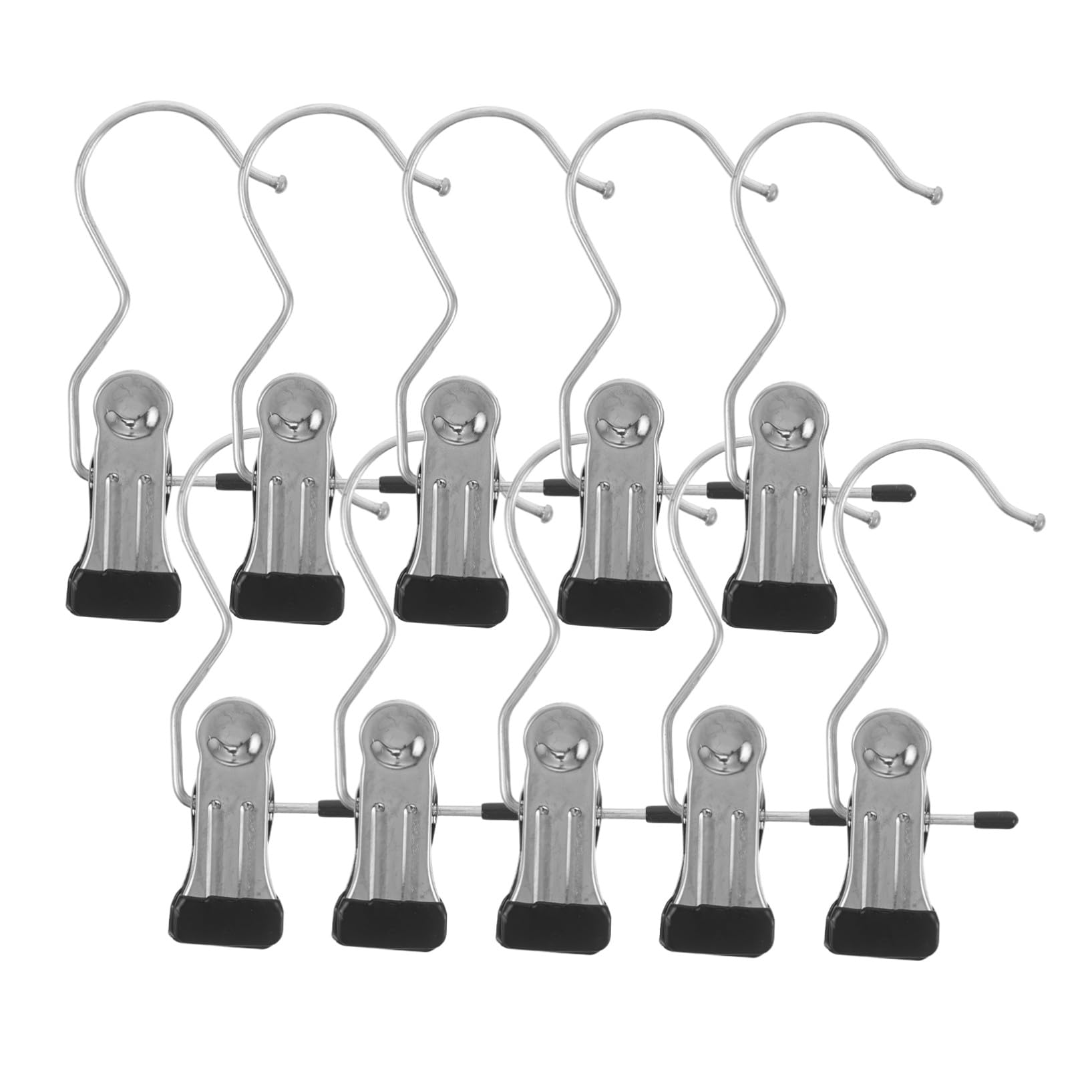 TOYANDONA 80 Piezas Pinzas para Ropa de Acero Inoxidable Pinzas Metálicas para Colgar Ropa Calcetines Pantalones y Sombreros Armario Viajes o Secado al Aire Negras