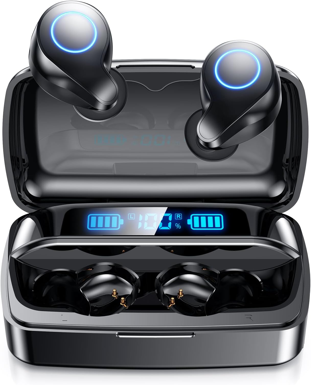 Wireless Earbuds, Bluetooth 5.2 Headphones with 1800mAh Charging Case - 88Hrs Play Time - Cell Phones Charging Function, Built-in Microphone IPX5 Waterproof Earphone for iOS/Android