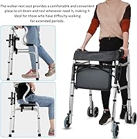 Vista 4 de Asiento plegable para asiento acoplable, capacidad máxima de peso de 250 libras, rango ajustable: 20 a 24 pulgadas (B)