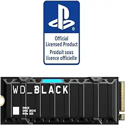 Western Digital 1TB SN850 NVMe SSD para consoles PS5 Unidade de estado sólido com dissipador de calor - PCIe Gen4, M.2 2280, até 7.000 MB/s - WDBBKW0010BBK-WRSN