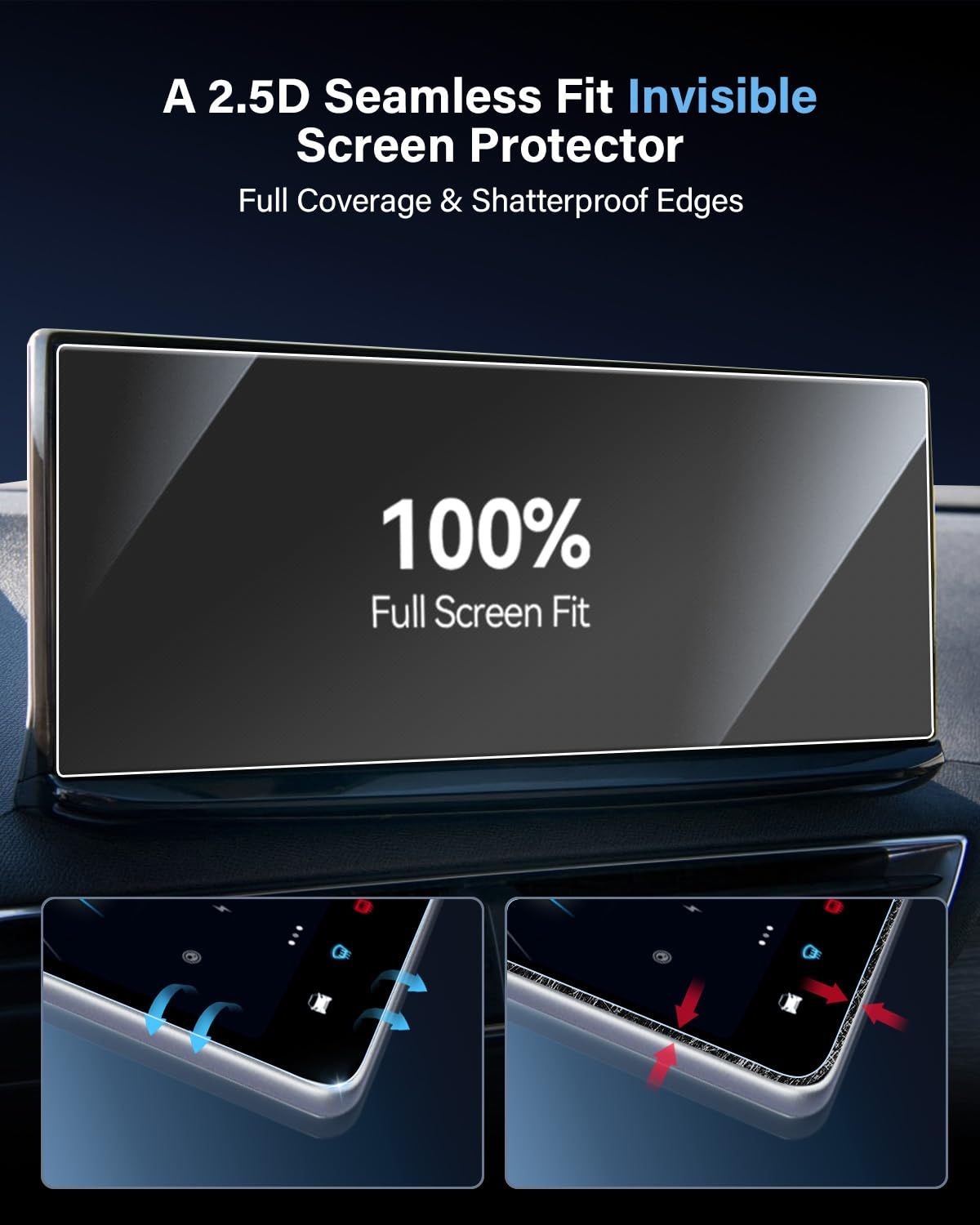 Protector de pantalla de cristal templado para Peugeo-t 3008 5008 GT Line 2021 2022-2024, protector de pantalla de cristal templado para Peugeo-t 5008, accesorio compatible con 9H resistente a — view 5