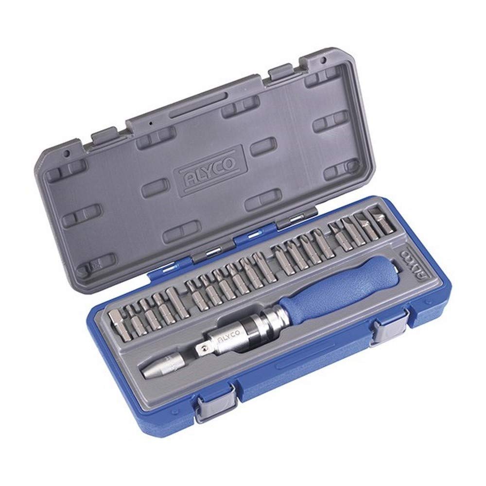Alyco 192650 Juego 21 Piezas destorgolpe Reforzado 1/2" CR-V con Mango ergonomico + Puntas en Estuche plástico