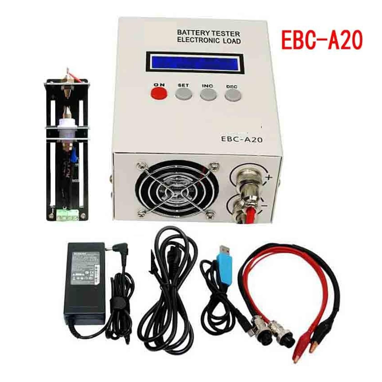 Tester Batterie, Capacità della batteria Tester Litio Al Piombo Al Litio Ferro Ternario 5A Carica 20A Strumento di Scarica Con Banco di Prova,Tester Pile
